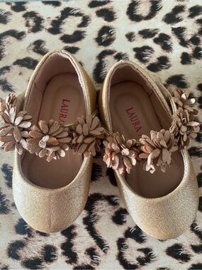 Laura Ashley Baby Girl Rose Gold Shoes